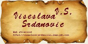 Višeslava Srdanović vizit kartica